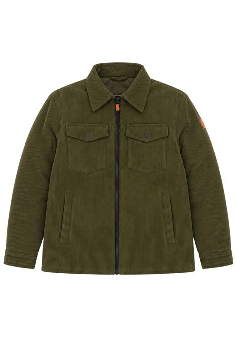 Giubbino bambino verde in velluto SAVE THE DUCK | J33167B/MVERDE