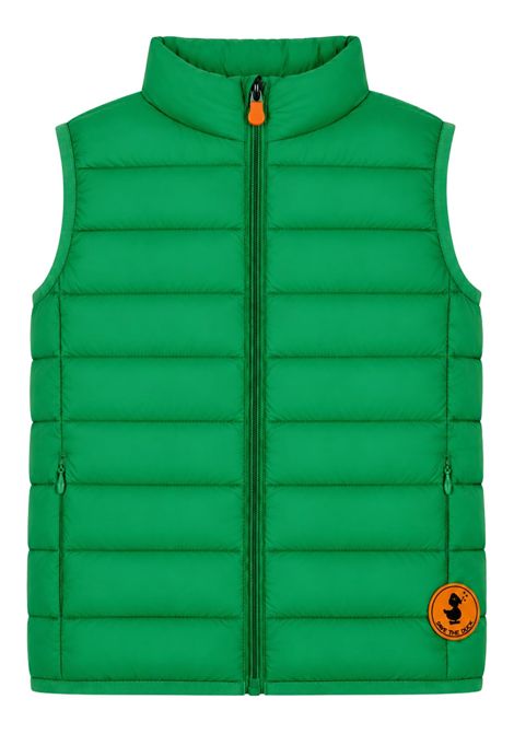 Green padded children's sleeveless jacket SAVE THE DUCK | J82430X/MVERDE