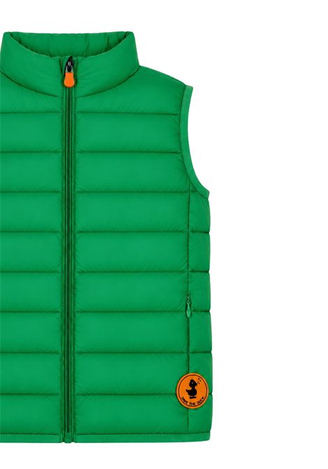 Green padded children's sleeveless jacket SAVE THE DUCK | J82430X/MVERDE