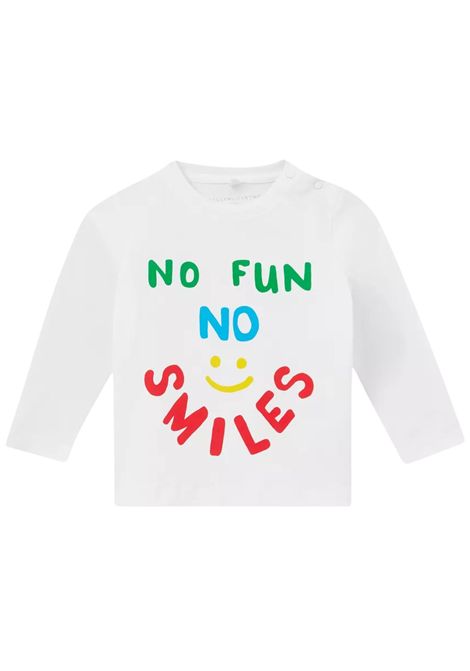 T-shirt neonato bianca in cotone STELLA MC CARTNEY | 8R8610/DEBBIANCO