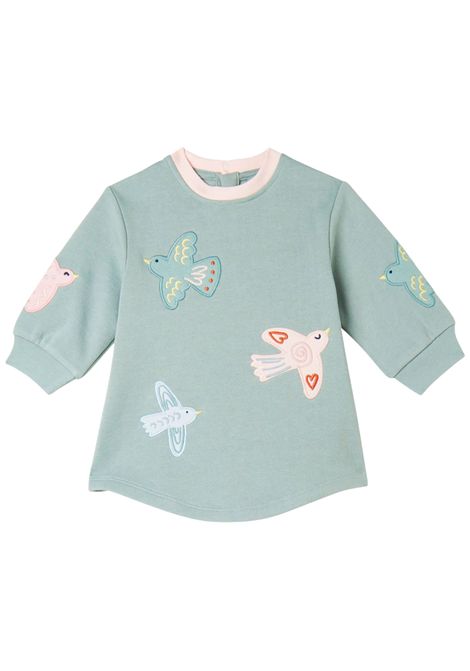 Abito neonata verde in cotone STELLA MC CARTNEY | TX1120/CEVERDE