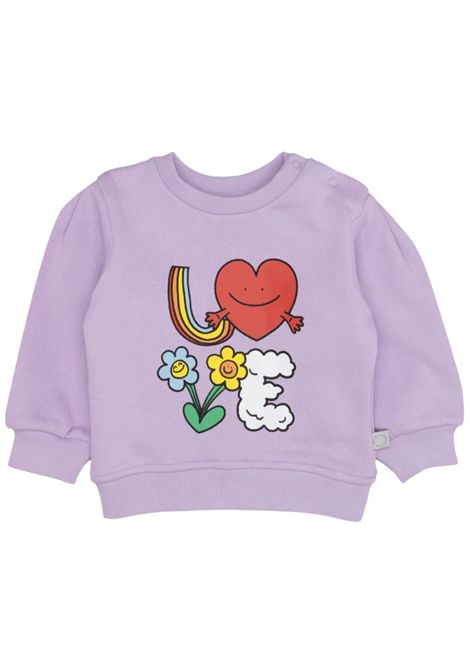 Felpa neonata lilla in cotone STELLA MC CARTNEY | TX4020/ANLILLA