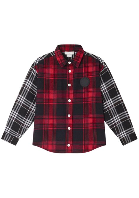 Black cotton shirt for children STELLA MC CARTNEY | TX5P20/ANROSSO/NERO
