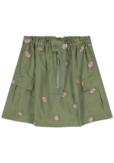 Green cotton skirt for girls STELLA MC CARTNEY | TX7B01/ANVERDE