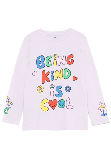 T-shirt bambina lilla in cotone STELLA MC CARTNEY | TX8A80/ANLILLA