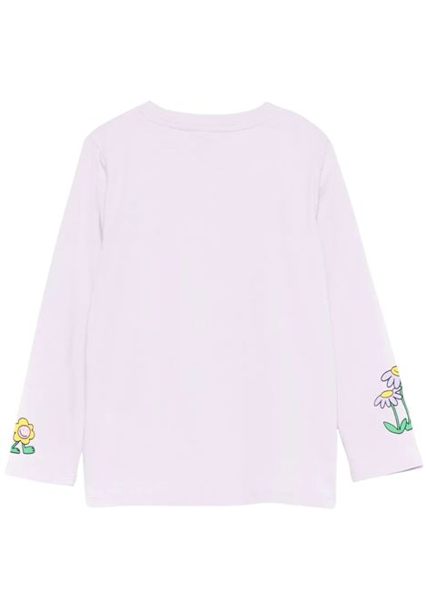 T-shirt bambina lilla in cotone STELLA MC CARTNEY | TX8A80/ANLILLA