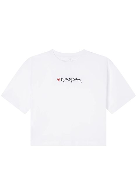 T-shirt bambina bianca in cotone STELLA MC CARTNEY | TX8C51/ANBIANCO