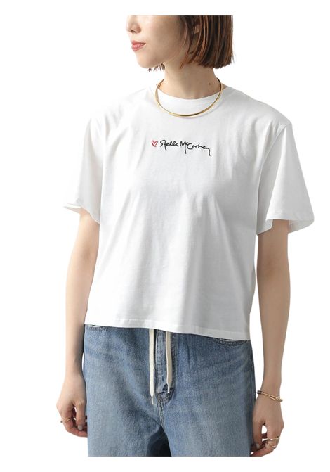 T-shirt bambina bianca in cotone STELLA MC CARTNEY | TX8C51/ANBIANCO