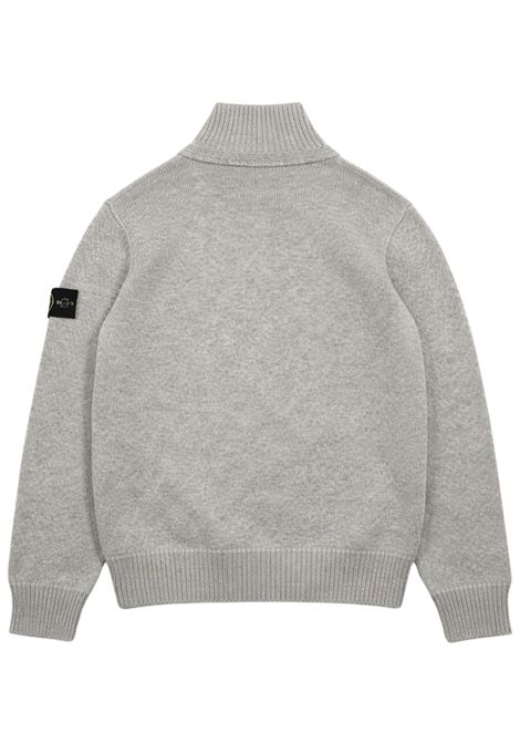 Cardigan bambino in lana e cashmere Stone Island | 165100003S/MAGRIGIO