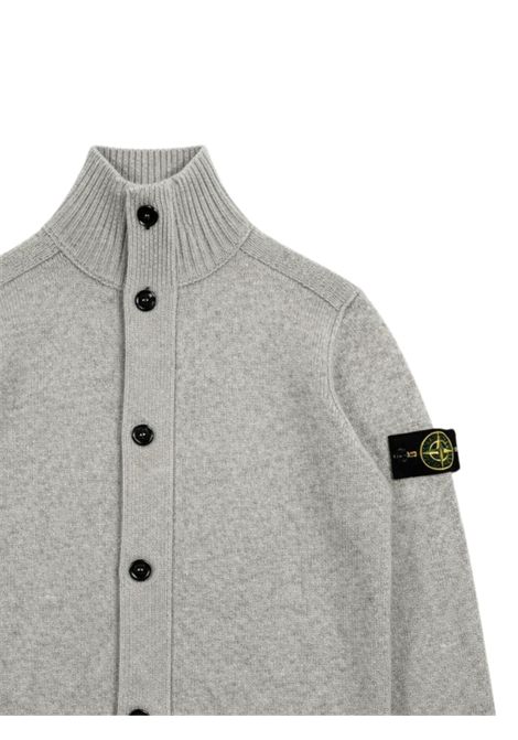 Cardigan bambino in lana e cashmere Stone Island | 165100003S/MAGRIGIO