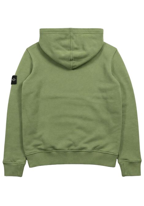 Felpa bambino verde in cotone Stone Island | 166100017S/MAVERDE