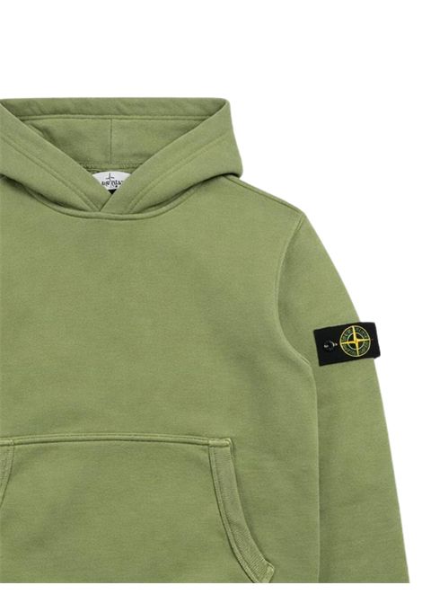 Felpa bambino verde in cotone Stone Island | 166100017S/MAVERDE