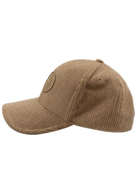 Cappello bambino beige in velluto Stone Island | 1691000003/MABEIGE