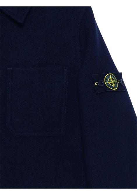 Giubbino bambino blu in lana Stone Island | 4100014/CEBLU