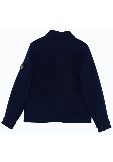 Giubbino bambino blu in lana Stone Island | 4100014/CEBLU