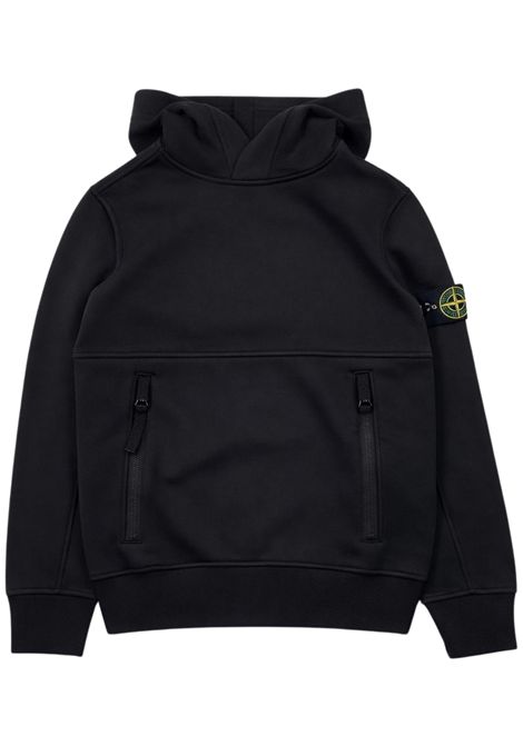 Felpa bambino nera in cotone Stone Island | 721661642/SUNERO