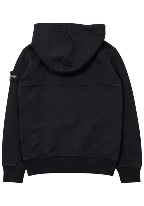 Felpa bambino nera in cotone Stone Island | 721661642/SUNERO