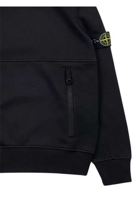 Felpa bambino nera in cotone Stone Island | 721661642/SUNERO