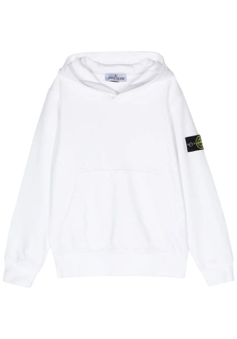 Felpa bambino bianca in cotone Stone Island | 751661640/SUBIANCO