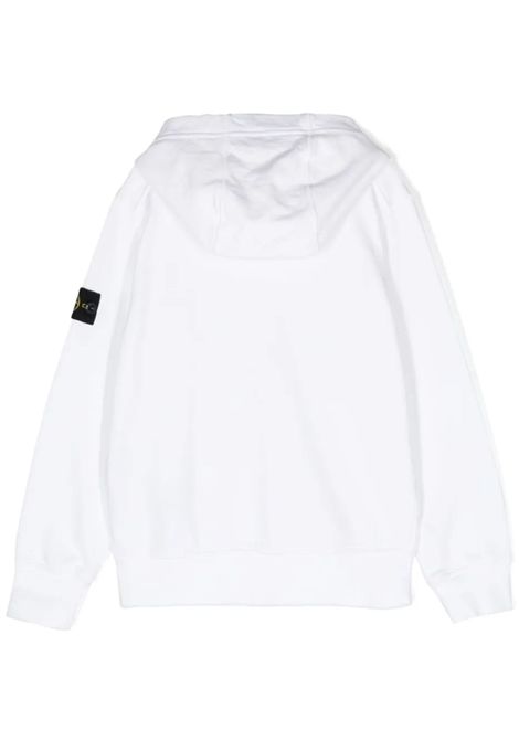 Felpa bambino bianca in cotone Stone Island | 751661640/SUBIANCO