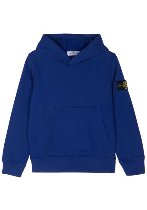 Felpa bambino blu in cotone Stone Island | 751661640/SUBLU