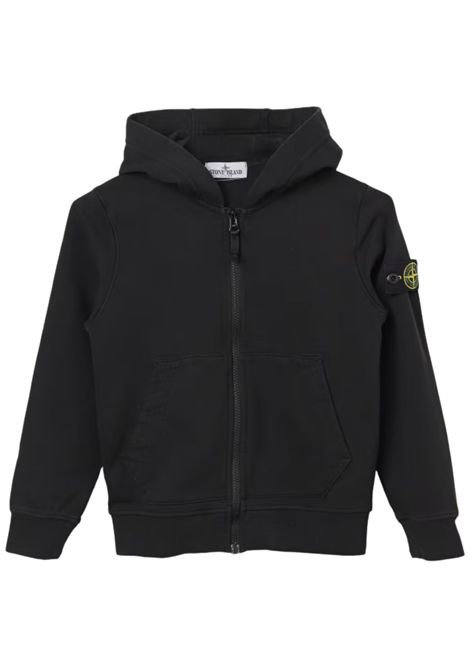 Black cotton sweatshirt for children Stone Island | 771660740/SUNERO
