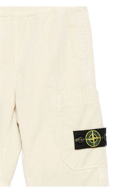 Beige velvet trousers for children Stone Island | 811630403/DEBBEIGE
