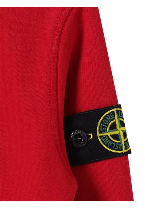 Felpa bambino rossa in cotone Stone Island | 811661320/DEBROSSO