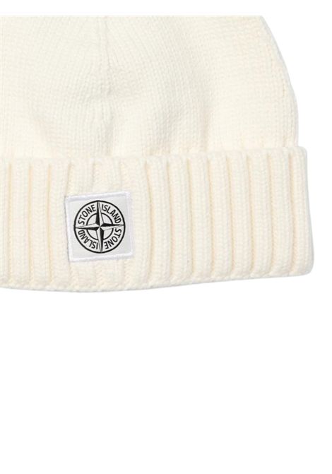 Cappello bambino panna in cotone Stone Island | 81166NN00/ANPANNA