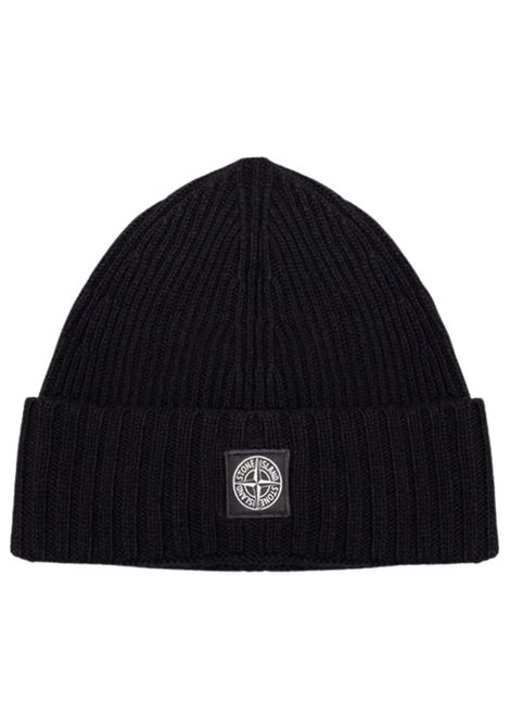 Cappello bambino nero in misto lana Stone Island | 8116N03Z3/ANNERO