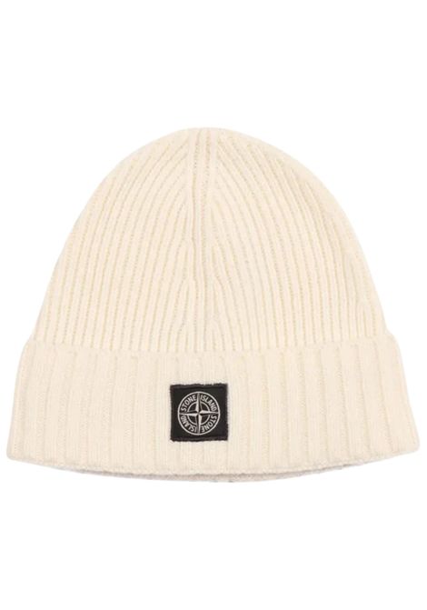 Cappello bambino panna in misto lana Stone Island | 8116N04Z4/ANPANNA
