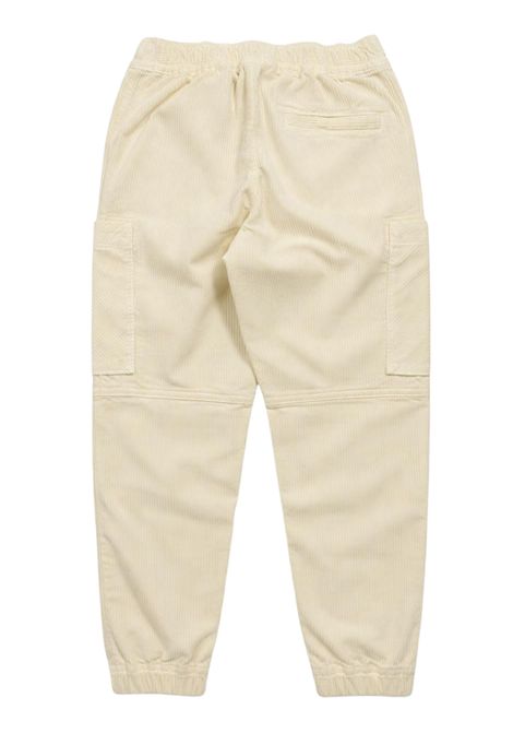 Pantalone bambino beige in velluto Stone Island | K2163100005/MABEIGE