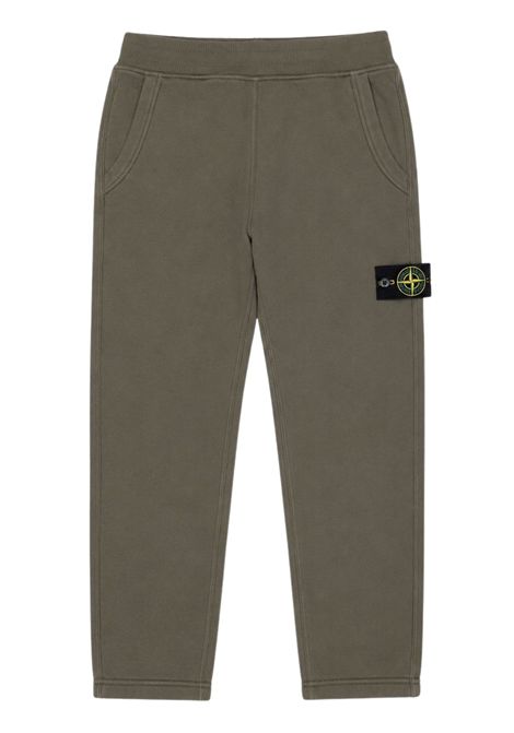Pantalone bambino verde in cotone Stone Island | K2S166200006/ANVERDE