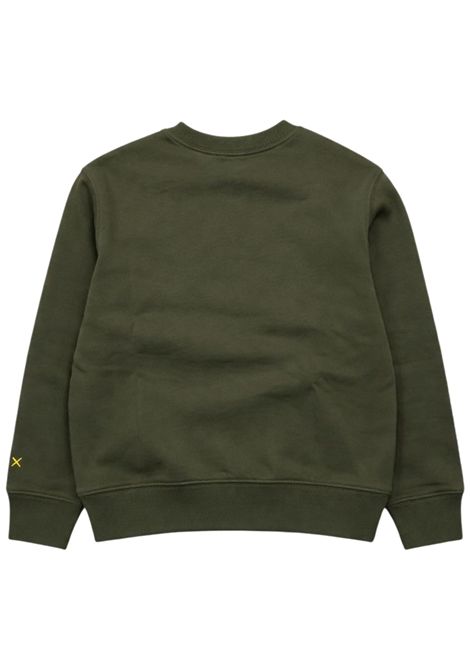 Felpa bambino verde in cotone SUN68 | F45320/SUVERDE