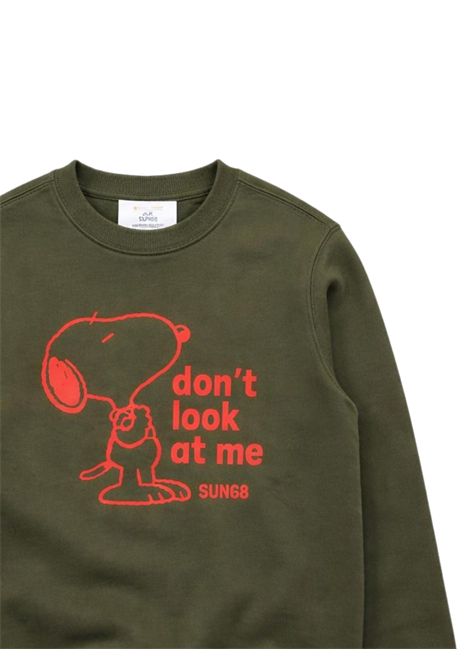 Felpa bambino verde in cotone SUN68 | F45320/SUVERDE