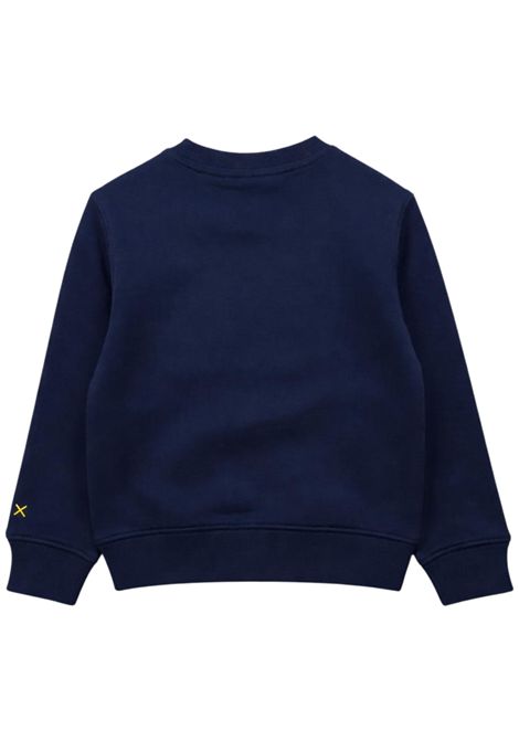 Felpa bambino blu in cotone SUN68 | F45320077/SUBLU