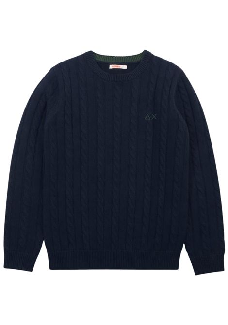 Maglione bambino blu in lana SUN68 | K43341/SUBLU