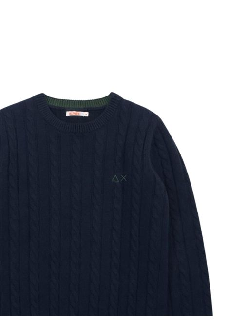 Maglione bambino blu in lana SUN68 | K43341/SUBLU