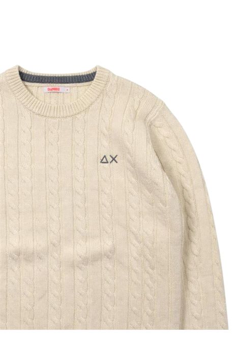 Maglione bambino panna in lana SUN68 | K4334101/SUPANNA