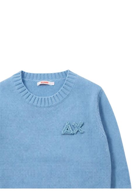 Maglione bambino azzurro in lana SUN68 | K44322/SUAZZURRO