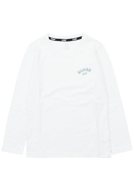 T-shirt bambino bianca in cotone SUN68 | T44304/SUBIANCO