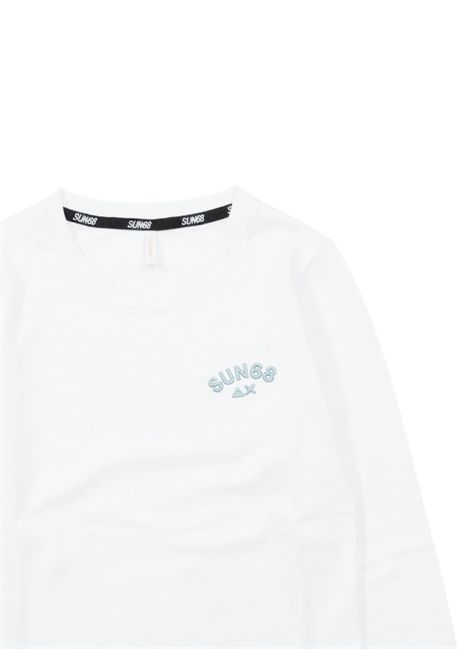 T-shirt bambino bianca in cotone SUN68 | T44304/SUBIANCO