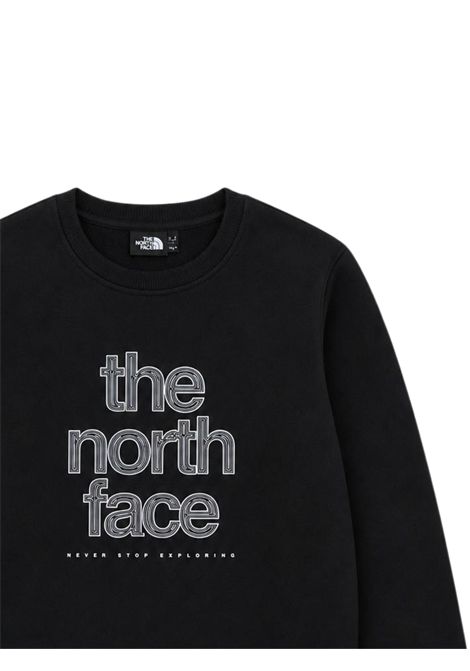 Felpa bambina nera in cotone THE NORTH FACE | PALE BLOSSOM/DEBNERO