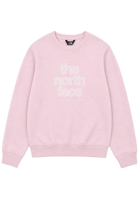 Felpa bambina rosa in cotone THE NORTH FACE | PALE BLOSSOM/DEBROSA