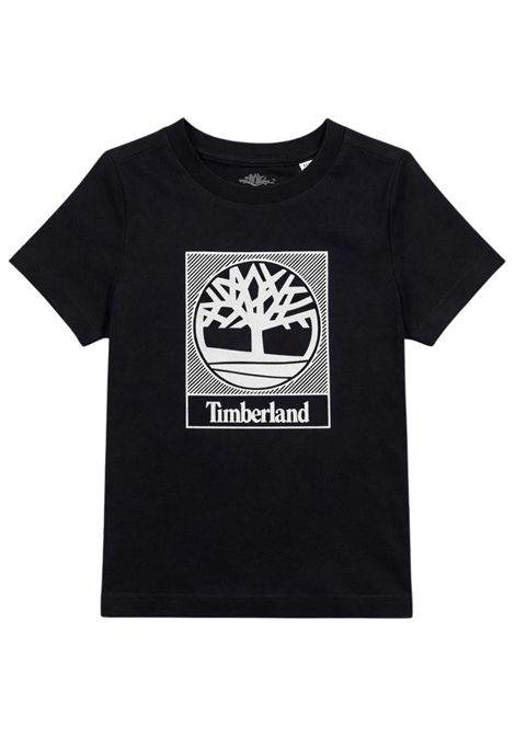 Black cotton T-shirt for children Timberland | T60381N/MANERO