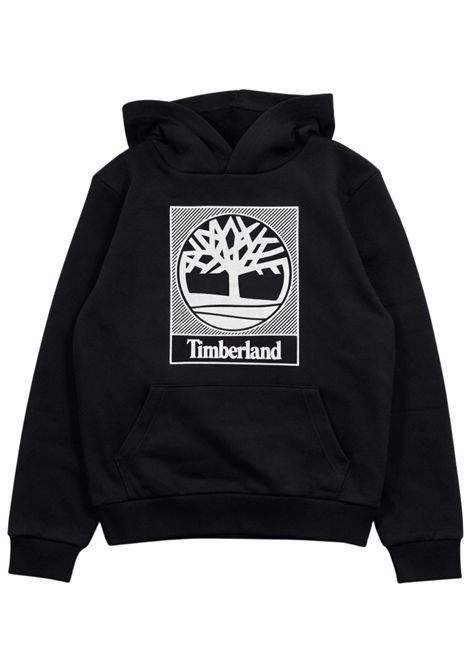 Black cotton sweatshirt for children Timberland | T60383/MANERO