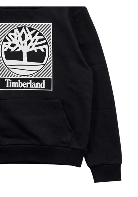 Black cotton sweatshirt for children Timberland | T60383/MANERO