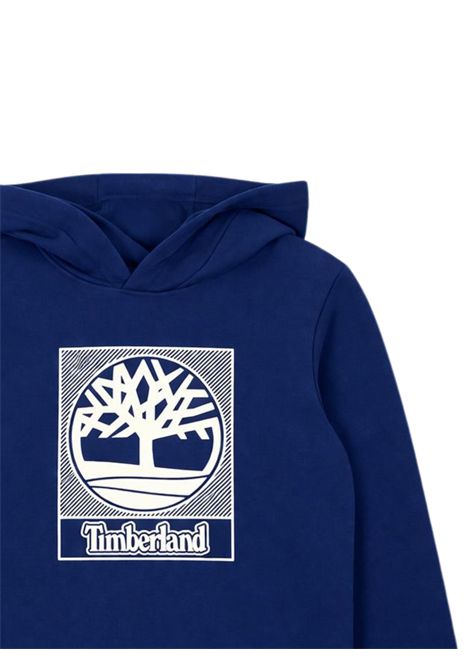 Blue cotton sweatshirt for children Timberland | T60383/SUBLU