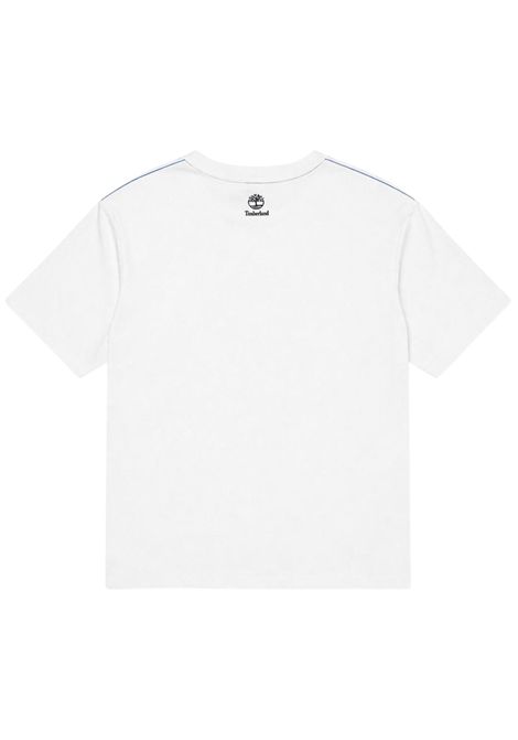 White cotton T-shirt for children Timberland | T60536/SUBIANCO
