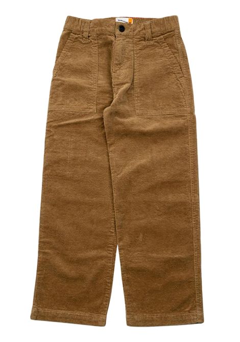 Beige cotton trousers for children Timberland | T60576/SUBEIGE